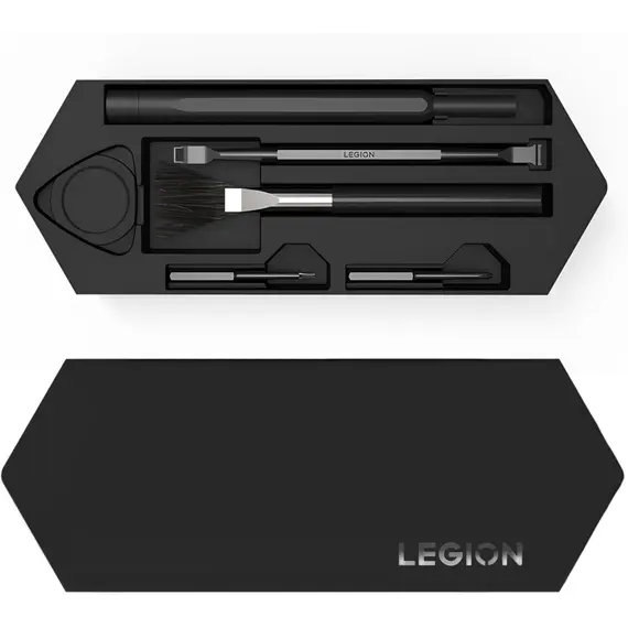 საწმენდი ნაკრები Lenovo Legion Cleaning & Tool Kit, Durable Tools to Maintain The Performance of Your Legion PC, Storage Case and Cleaning Cloth Included , 2 image - Primestore.ge