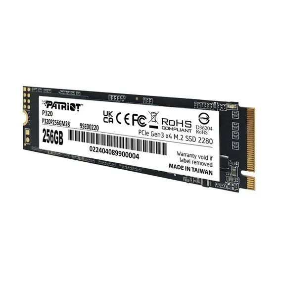 Patriot P320 256GB SSD M.2 2280 PCIe Gen 3.0 x4 NVMe - P320P256GM28, 2 image