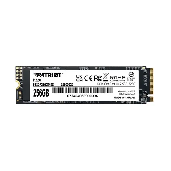 Patriot P320 256GB SSD M.2 2280 PCIe Gen 3.0 x4 NVMe - P320P256GM28