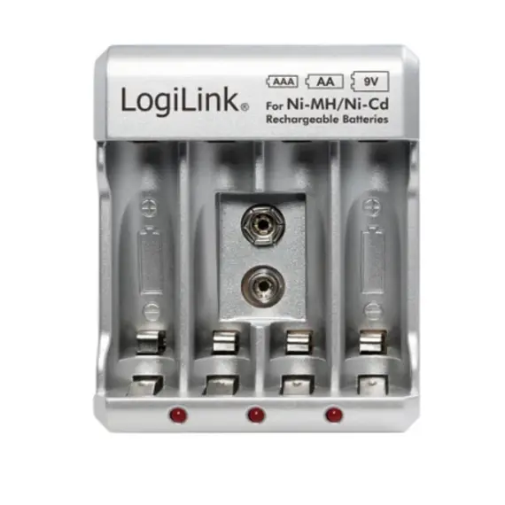 ელემენტის სამუხტი Logilink PA0168 Battery Charger 4x AA or 4x AAA and 1x 9V battery  - Primestore.ge