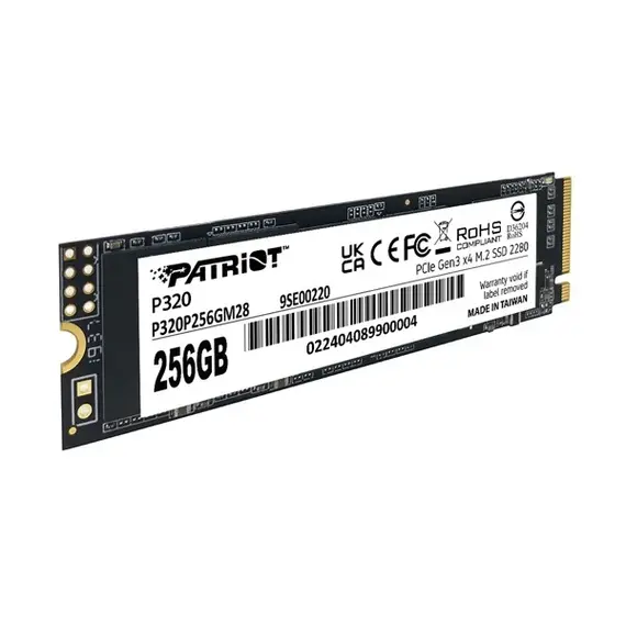 Patriot P320 256GB SSD M.2 2280 PCIe Gen 3.0 x4 NVMe - P320P256GM28, 3 image
