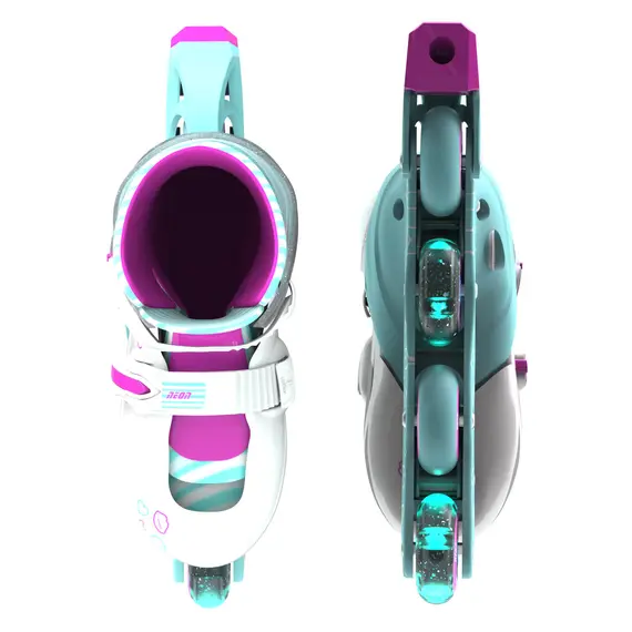 როლიკები NEON INLINE SKATES (SIZE 3-6) - NT08 (Teal Pink) , 5 image - Primestore.ge