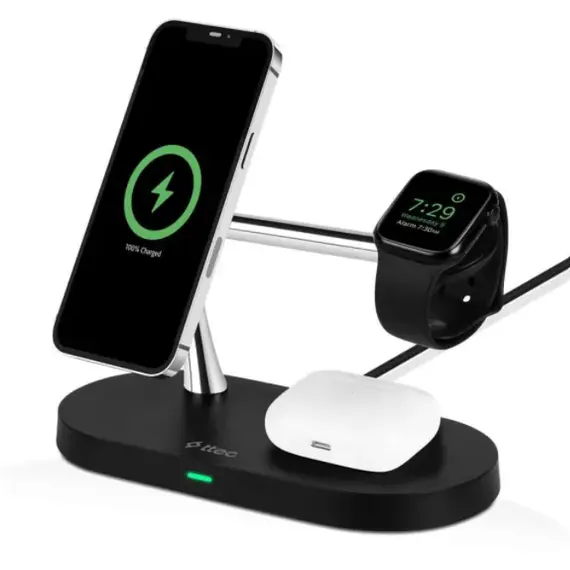 Portable Charger Ttec Magsafe Competitible 4IN1 Wireless Fast Charger With Led Light (2KS26B), 3 image