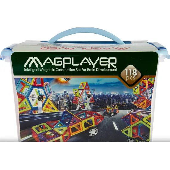 მაგნიტური კონსტრუქტორი Magplayer Designer magnetic box set 118  - Primestore.ge