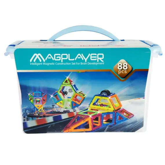 მაგნიტური კონსტრუქტორი Magplayer magnetic constructor MPT 88psc  - Primestore.ge