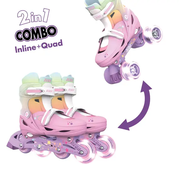 როლიკები Neon Scates Combo, size 34-37, rainbow , 2 image - Primestore.ge