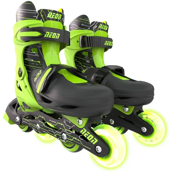 როლიკები Neon Inline SKATES (SIZE 12-2) Green , 3 image - Primestore.ge