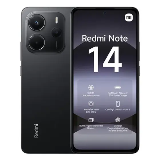 მობილური ტელეფონი Xiaomi REDMI NOTE 14 6GB/128GB MIDNIGHT BLACK  - Primestore.ge