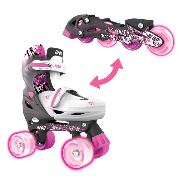 როლიკები Neon COMBO CYBER SKATES (12-2/30-33) - NT30 (Pink) , 2 image - Primestore.ge