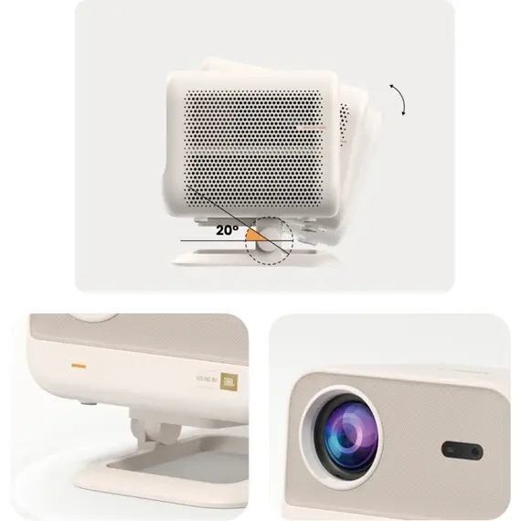 პროექტორი Yaber L2 Plus Home Cinema, LCD Projector, FHD 1920x1080, 700lm, JBL Speakers, White , 6 image - Primestore.ge