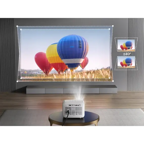 პროექტორი Yaber L1 Home Cinema, LCD Projector, 1280x720, 400lm, White , 4 image - Primestore.ge