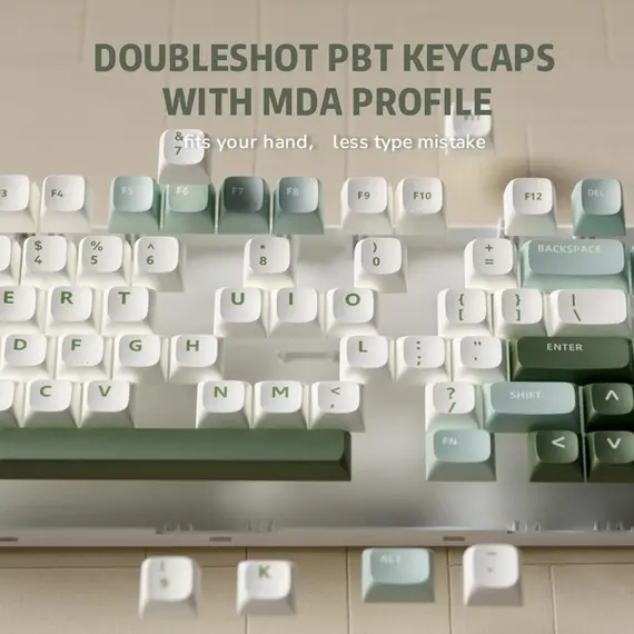 კლავიატურა Royal Kludge RK R75 RGB Mechanical Keyboard, K silver switch, Hot Swappable, Type-C wired, Sky Cyan , 8 image - Primestore.ge