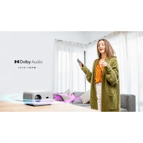 პროექტორი ALLX AX-PF350W, LCD Projector, FHD 1920x1080, 320Lm, White , 6 image - Primestore.ge