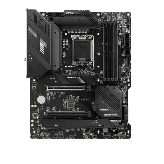 დედა დაფა MSI Motherboard MAG B760 TOMAHAWK WIFI s1700 B760 4xDDR5 M.2 HDMI DP WiFi BT ATX , 2 image - Primestore.ge