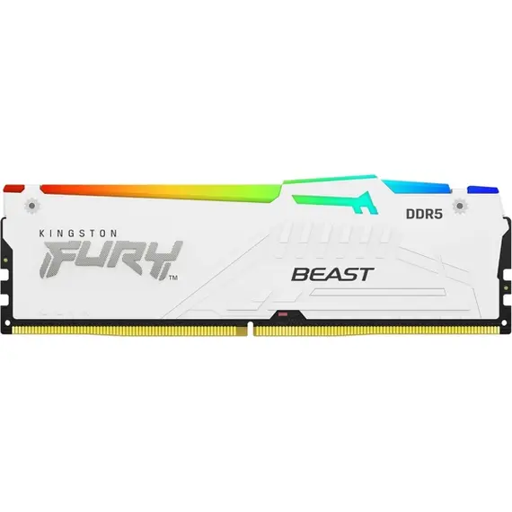 ოპერატიული მეხსიერება Kingston FURY (RGB) white 16GB 5600MHz DDR5 DIMM CL36 1Rx8 2G x 64-Bit  - Primestore.ge