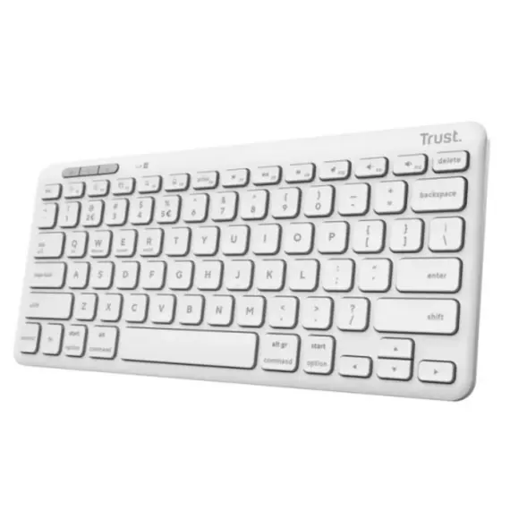 კლავიატურა Trust Lyra Compact Wireless Keyboard White - 25097 , 4 image - Primestore.ge