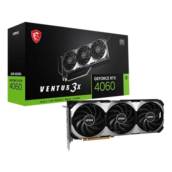 ვიდეო დაფა MSI GeForce RTX 4060 VENTUS 3X 8G OC  - Primestore.ge