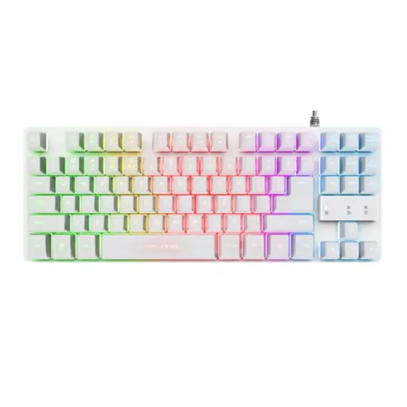 კლავიატურა Trust GXT 833W Thado TKL Illuminated Keyboard White - 24737  - Primestore.ge