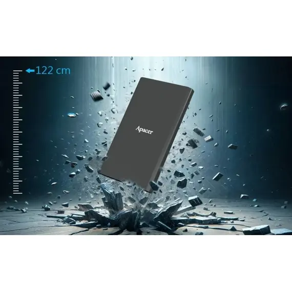 გარე მყარი დისკი Apacer AP1TBAS723B-1 AS723, 1TB, External SSD, USB-C, Black , 2 image - Primestore.ge
