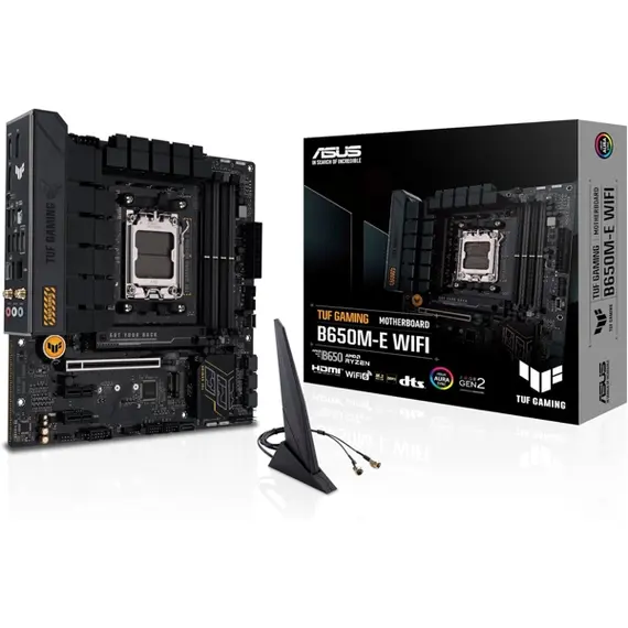 დედა დაფა ASUS Motherboard TUF GAMING B650M-E WIFI sAM5 B650 2xDDR5 M.2 HDMI DP Wi-Fi BT mATX , 4 image - Primestore.ge