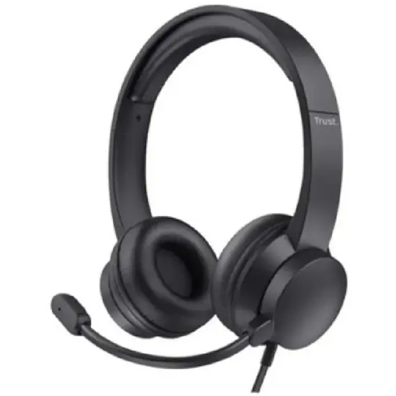 ყურსასმენი Trust 25088 Ayda, Headset, Wired, USB, Black  - Primestore.ge