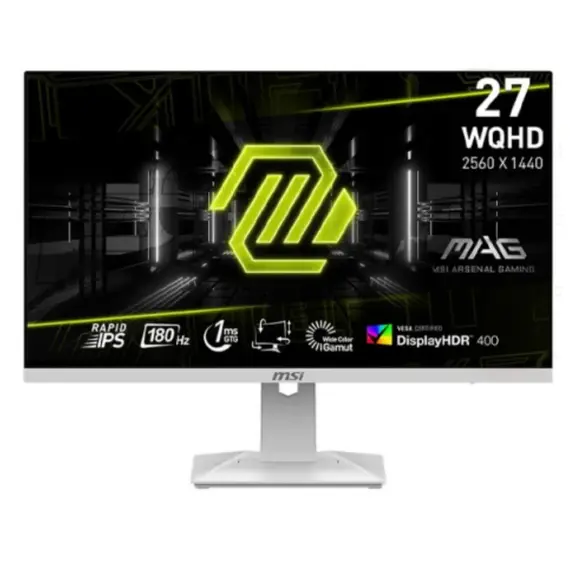 მონიტორი MSI MAG 274QRFW 27" WQHD 180Hz 1ms 2xHDMI DP USB - 9S6-3CC29H-277  - Primestore.ge