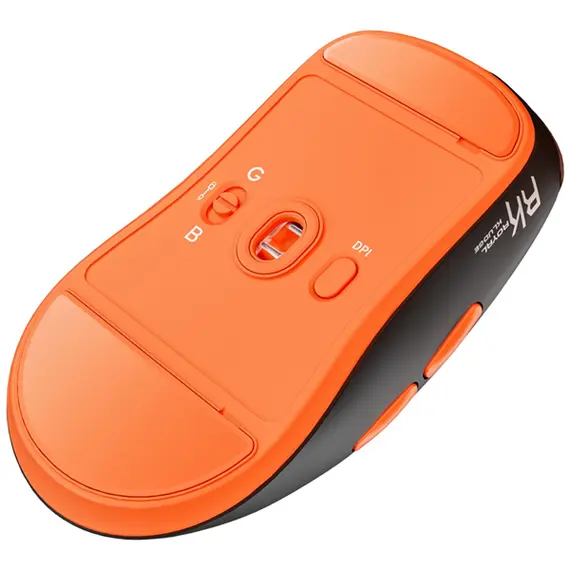 მაუსი Royal Kludge RK M30 Gaming Mouse Wireless, 2.4GHz, Bluetooth, USB Black Orange , 5 image - Primestore.ge
