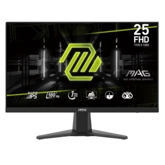 მონიტორი MSI 9S6-3BC11H-020 MAG 256F, 24.5", Monitor, FHD, IPS, HDMI, DP, Black  - Primestore.ge