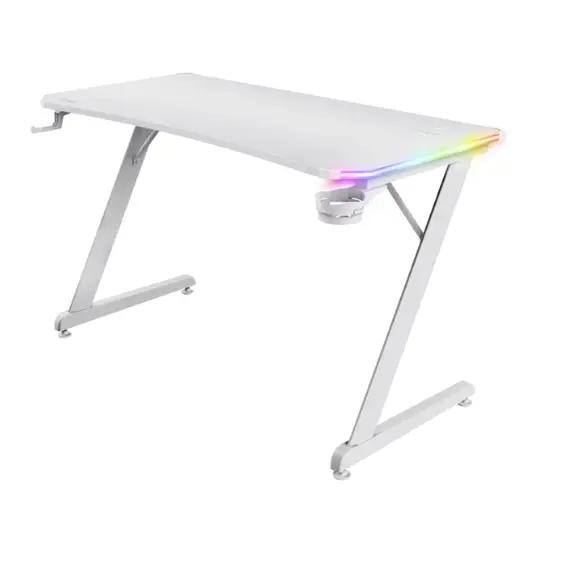სათამაშო მაგიდა TRUST GXT709W LUMINUS RGB DESK WHITE  - Primestore.ge