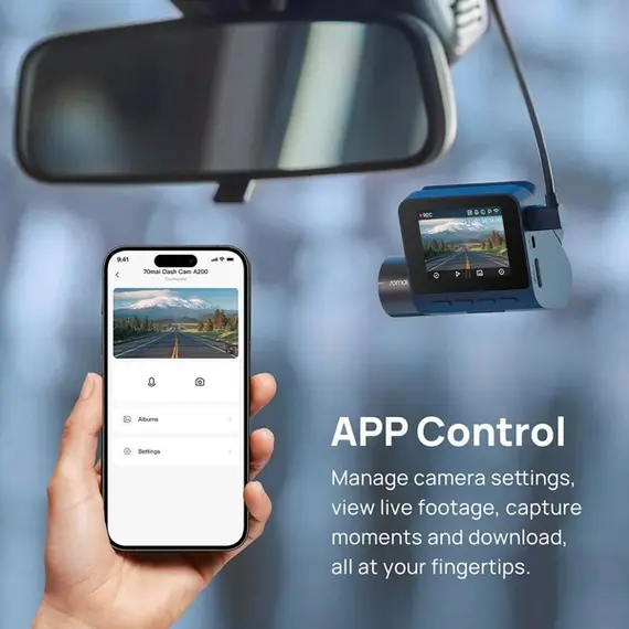 მანქანის ვიდეო რეგისტრატორი 70mai Dash Cam A200, 130°, Car Video Recorder, Black , 8 image - Primestore.ge