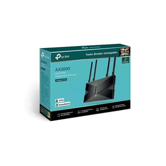Wi-Fi როუტერი TP-link Archer AX53 AX3000 Dual Band Gigabit Wi-Fi 6 Router , 4 image - Primestore.ge