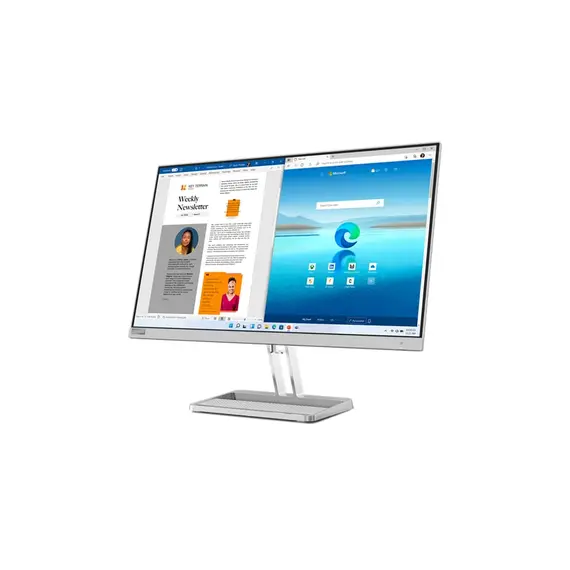 მონიტორი Lenovo 67ACKAC4EU L27e-40, 27", Monitor, FHD, VA, HDMI, VGA, Cloud Grey , 2 image - Primestore.ge