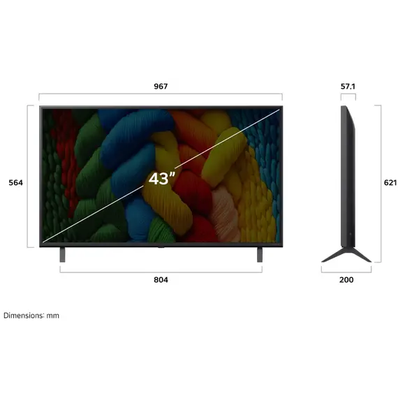 ტელევიზორი LG 43NANO80A6B.AMCN , 2 image - Primestore.ge