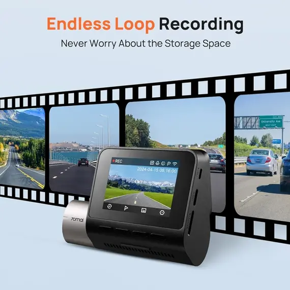 მანქანის ვიდეო რეგისტრატორი 70mai Dash Cam A510-1, Built in GPS, 140°/130°, Car Video Recorder, Black , 5 image - Primestore.ge
