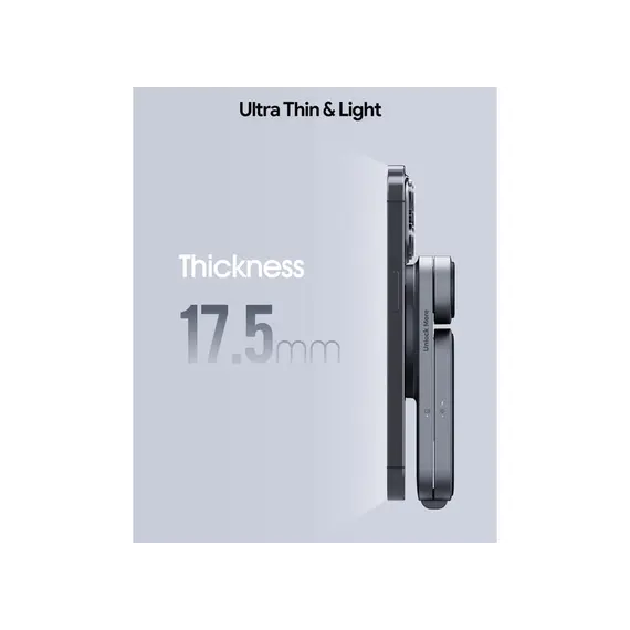 უსადენო დამტენი Aukey 3 in-1 15W LC-MC312 MagFusion Z Qi2 Foldable Wireless Charging Station - Gray , 6 image - Primestore.ge