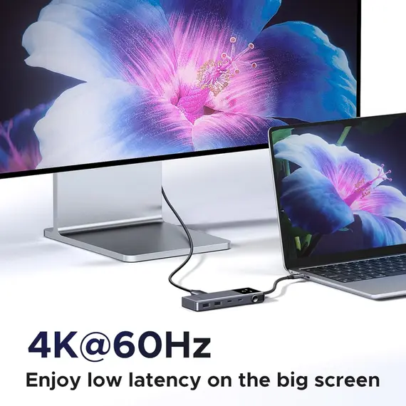 USB-C ჰაბი UGREEN CM888 (35998) Groovy Robot, 6-in-1, HDMI, USB-A, Type-C, HUB, Space Gray , 8 image - Primestore.ge