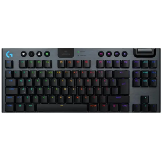 კლავიატურა LOGITECH G915 X LIGHTSPEED TKL Wireless Gaming Keyboard - BLACK - US INT'L - 2.4GHZ/BT - N/A - EMEA2  - Primestore.ge