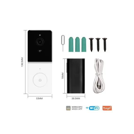 ჭკვიანი ვიდეო ზარი Moes Tuya Wifi Smart video Doorbell , 9 image - Primestore.ge