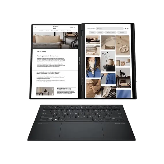 ნოუთბუქი Asustek Zenbook DUO (2025) EVO 14''  OLED U7 Ultra 7 255H 16GB 1TB SSD  Intel  graphics WIN 11 HOME GREY , 2 image - Primestore.ge