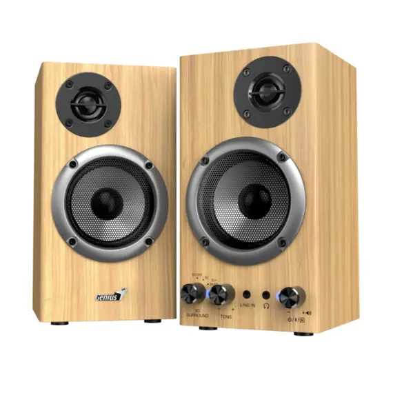დინამიკი Genius Two-way Speaker  | 3D Surround | Bass + SP-HF520BT Wood  - Primestore.ge