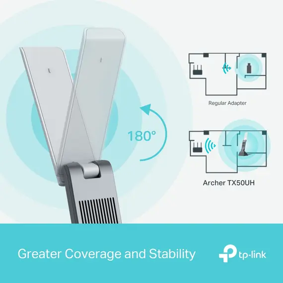 Wi-Fi ადაპტერი TP-Link AX3000 High Gain Wireless USB Adapter , 13 image - Primestore.ge