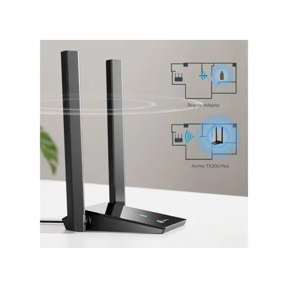 უსადენო ადაპტერი Archer TX20U Plus AX1800 High Gain Wireless USB Adapter , 9 image - Primestore.ge