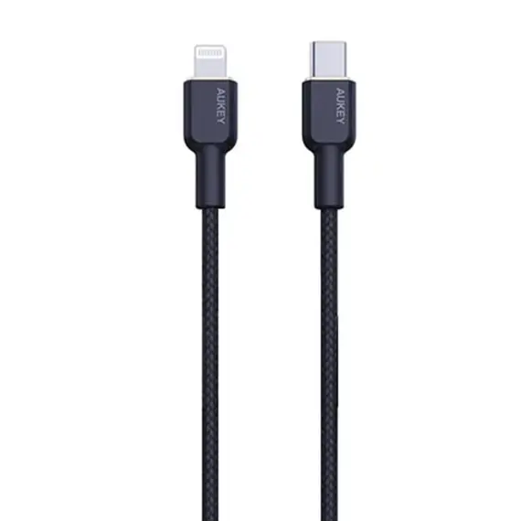 USB კაბელი Aukey CB-KCL1 27W PD USB-C to Lightning Cable 1M - Black  - Primestore.ge