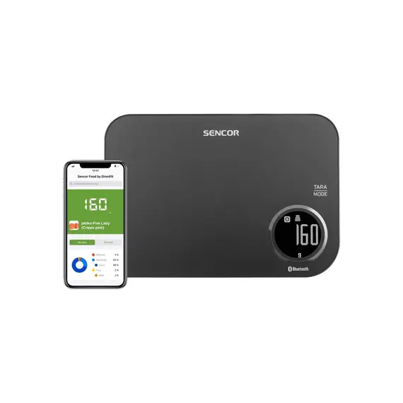 სამზარეულოს სასწორი Sencor SKS 7078BK Smart Kitchen Scale , 3 image - Primestore.ge