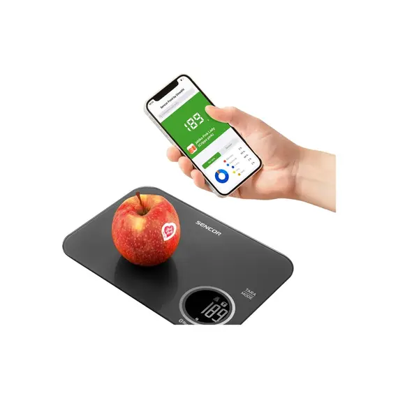სამზარეულოს სასწორი Sencor SKS 7078BK Smart Kitchen Scale , 9 image - Primestore.ge