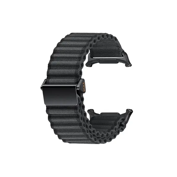 სმარტ საათის სამაჯური TVC Samsung Galaxy Watch Ultra 47mm Nylon Watch Band Replacement Wrist Strap - Black , 4 image - Primestore.ge