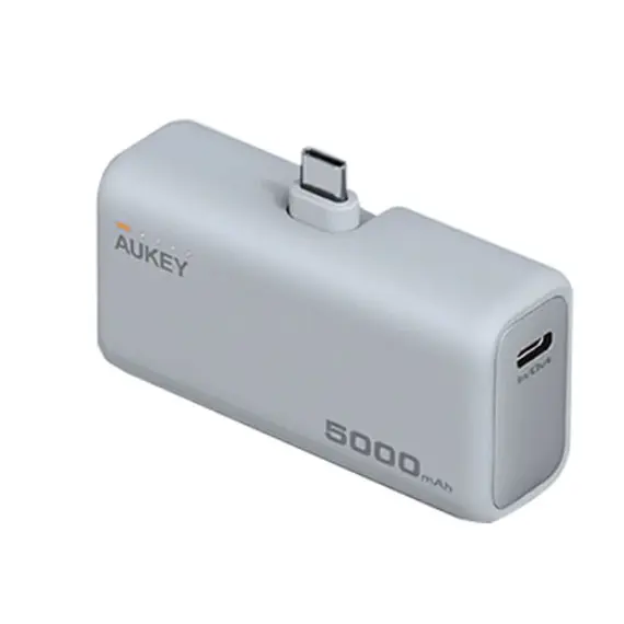 პორტატული დამტენი Aukey PB-Y59 Spark Mini 5000mAh 22.5W Compact Powerbank with USB-C Connector - White , 2 image - Primestore.ge