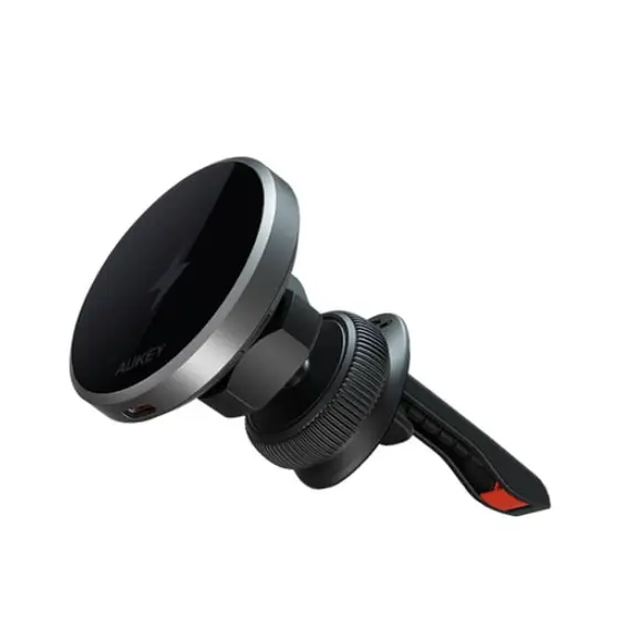 მანქანის უსადენო დამტენი Aukey 15W HD-MC13 Qi2 Wireless Charging Phone Mount - Black , 2 image - Primestore.ge