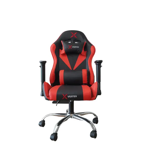 სათამაშო სავარძელი Vertex Gemu Gaming Chair Black &amp; Red PVC  - Primestore.ge