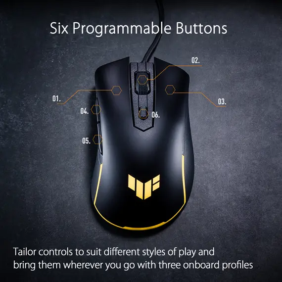 მაუსი Asus TUF Gaming M3 Gen II Gaming Mouse Black - 90MP0320-BMUA00 , 14 image - Primestore.ge